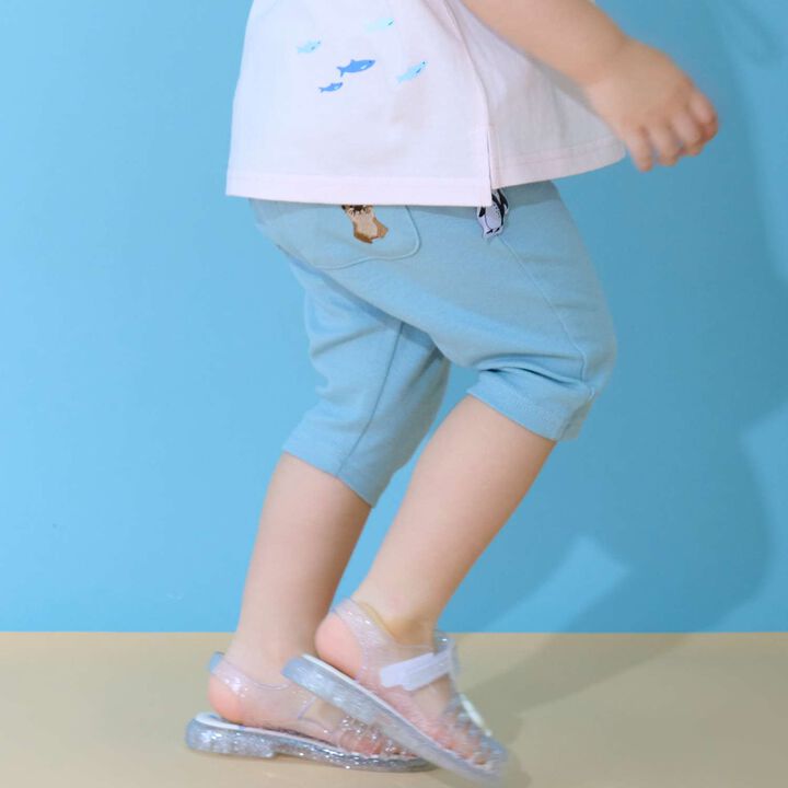 [Cool Touch] Marine Life 3/4 Leggings,Light blue, medium image number 1