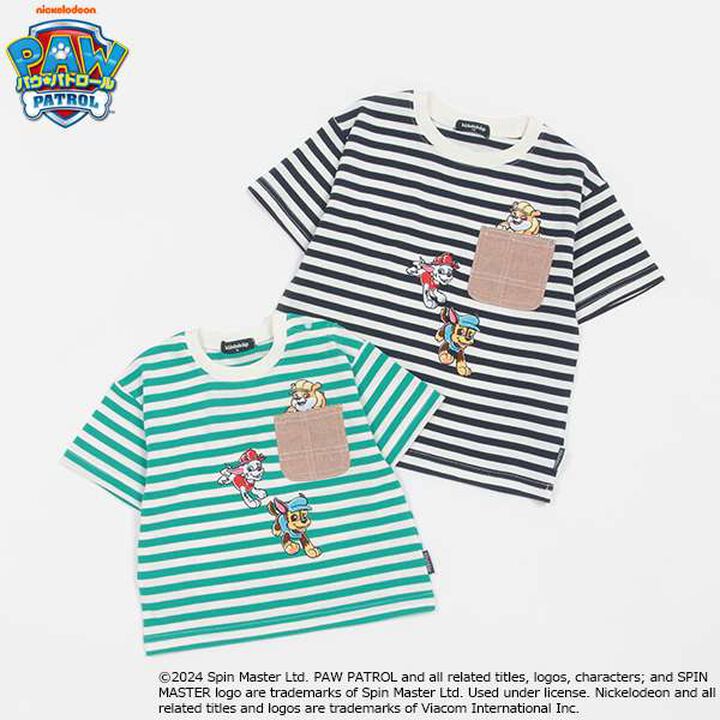 [Paw Patrol] Stripe Short Sleeve T-Shirt,Navy, medium image number 3