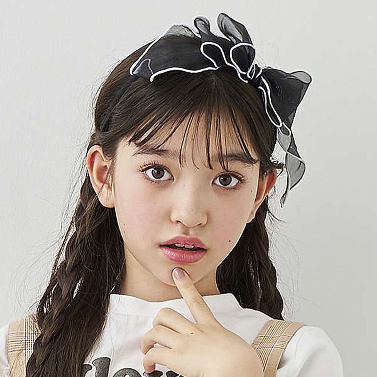 Chiffon Headband,Black, large image number 0