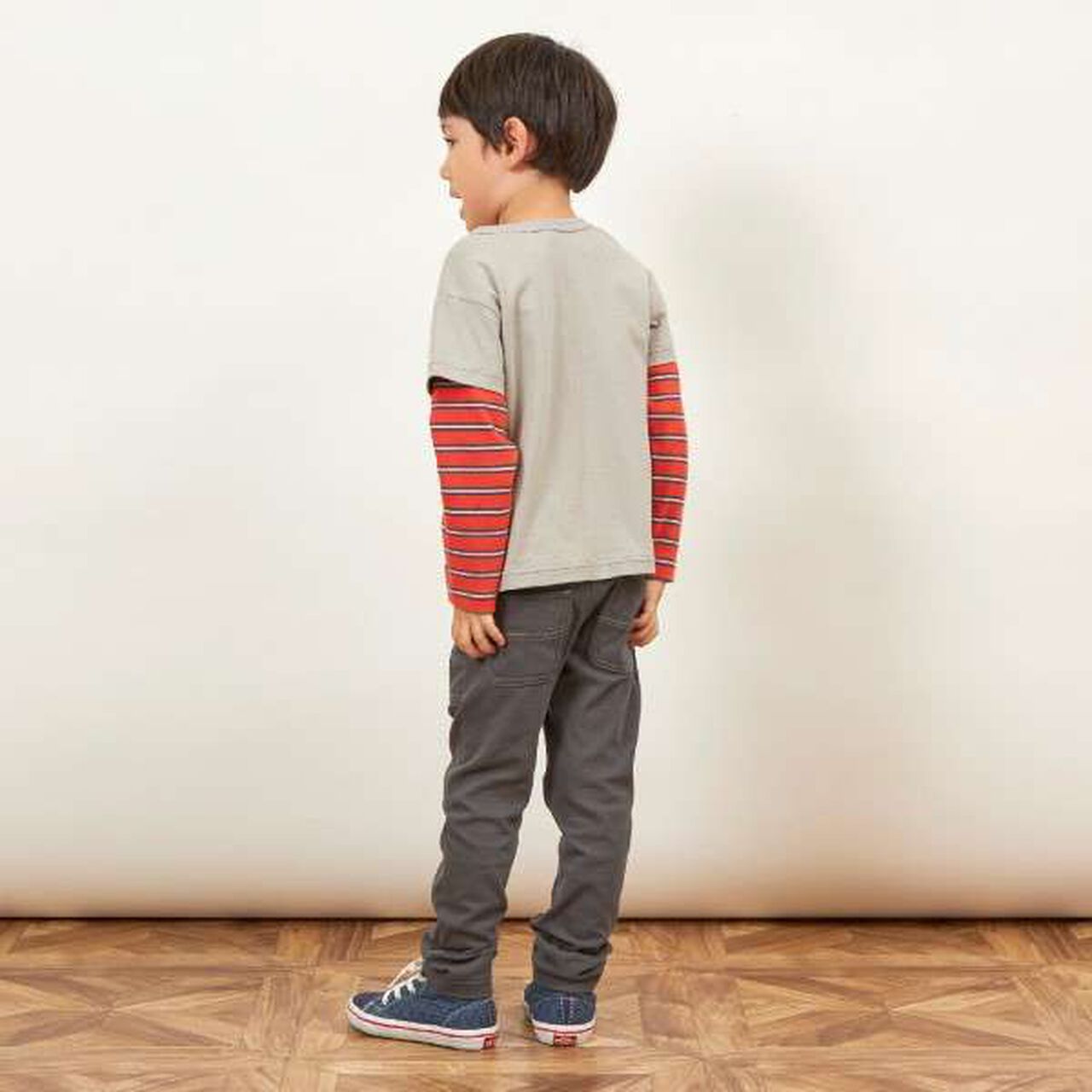 KPBOY Twill Stretch Brushed-Lining Pants [80-150],Green, large image number 8