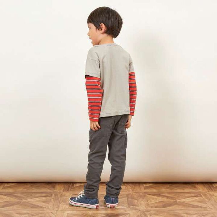 KPBOY Twill Stretch Brushed-Lining Pants [80-150],Green, medium image number 8