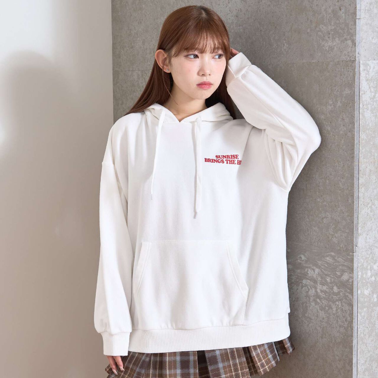 [Seconds Cute Top] LTXC Puffy Heart Loose Parka,Black, large image number 2