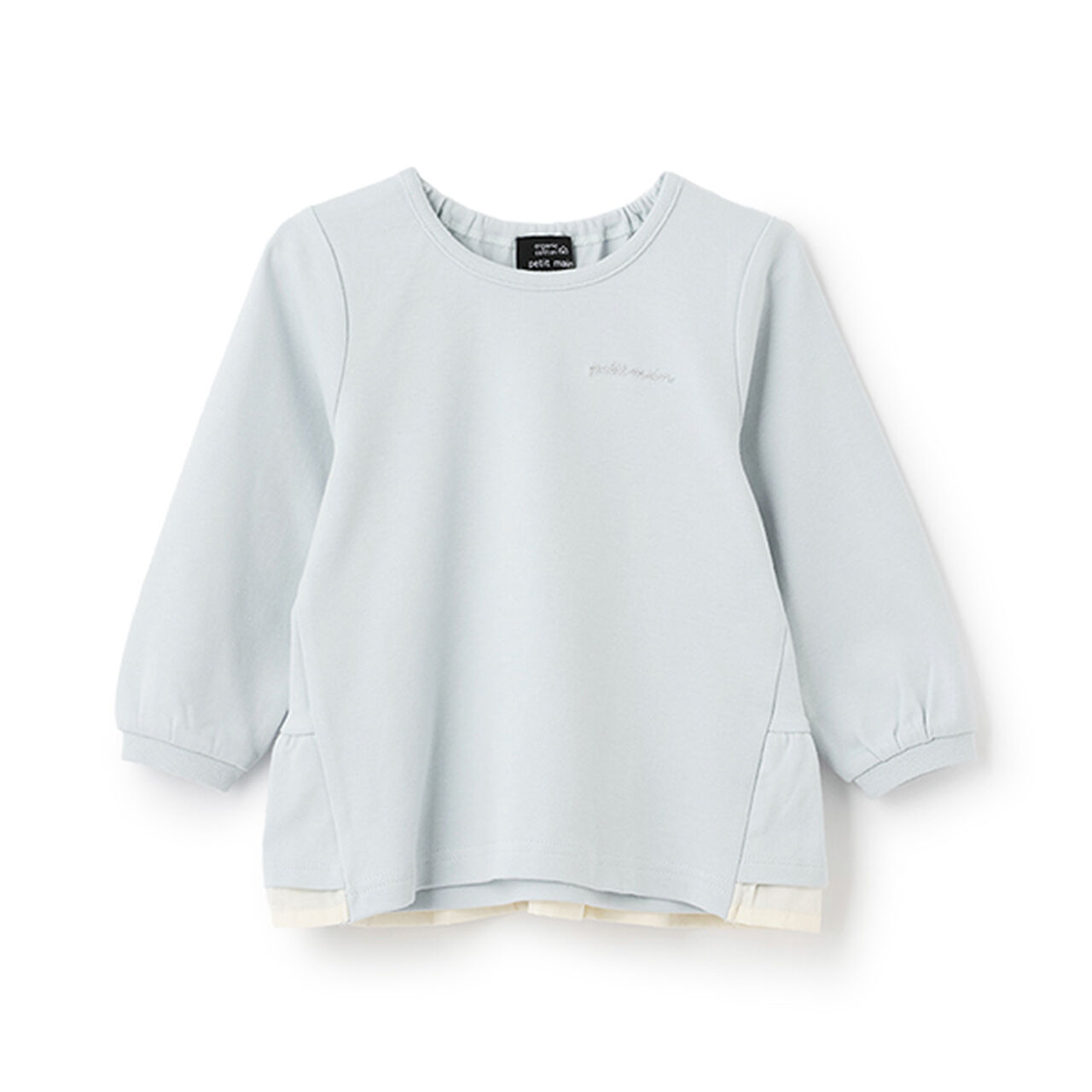 Organic Peplum Long Sleeve T-Shirt,Off white, large image number 16