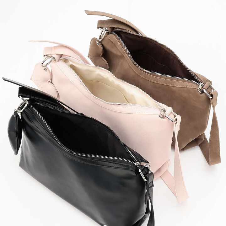 Heart Charm Shoulder Bag,Pink, medium image number 11