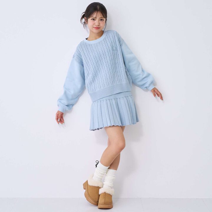 [Washable] Knit Set-Up,Sax blue, medium image number 5
