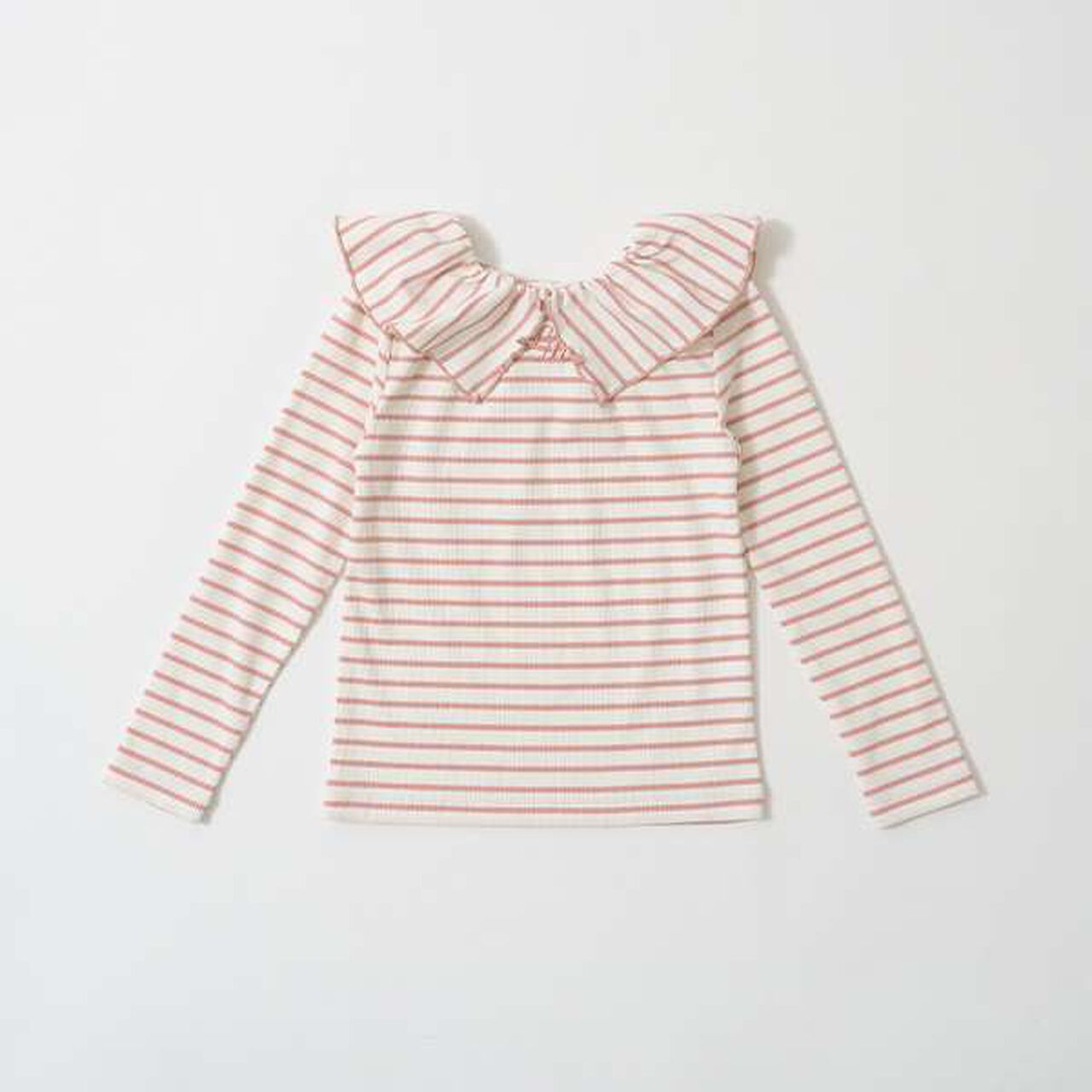 Front and Back Both OK! Collared Long-Sleeve T-Shirt,Pink, large image number 12