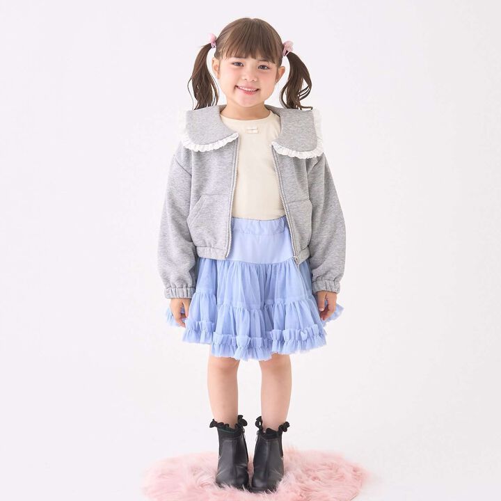[Lycee Mine Ballet Series] Coordinatable Setup Sailor Collar Full-Zip Sweatshirt,Light blue, medium image number 36