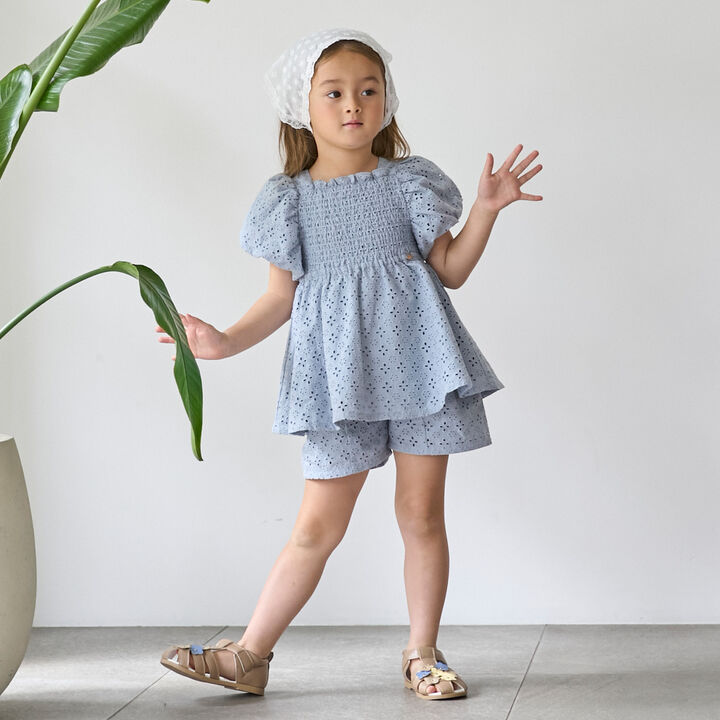 [Link] Lace Puff Sleeve Tunic,Turquoise, medium image number 7