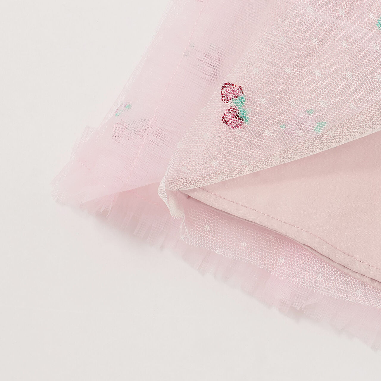 Strawberry Embroidery Tulle Skirt,Off white, large image number 5