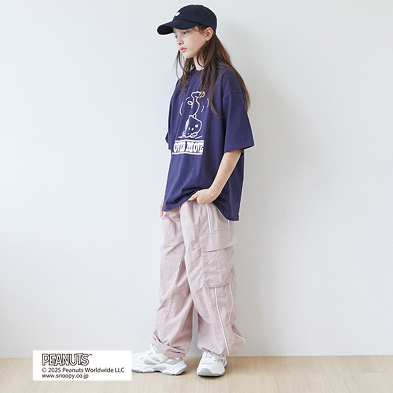 [GLSW.] [PEANUTS] Snoopy Power Move Front Print T-Shirt,White, large image number 4