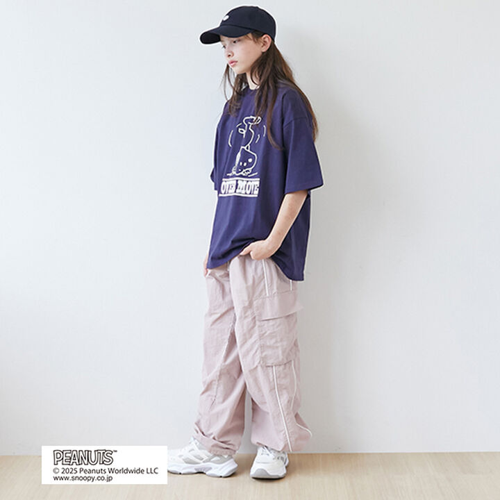 [GLSW.] [PEANUTS] Snoopy Power Move Front Print T-Shirt,White, medium image number 4