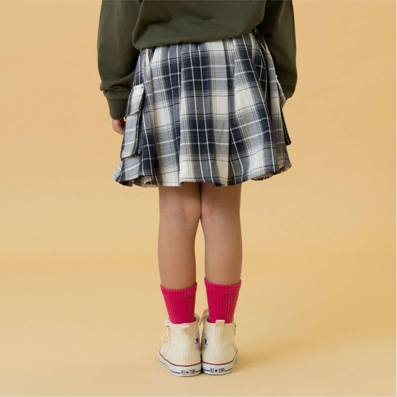 Pleated Cargo Culottes,Light khaki, large image number 2