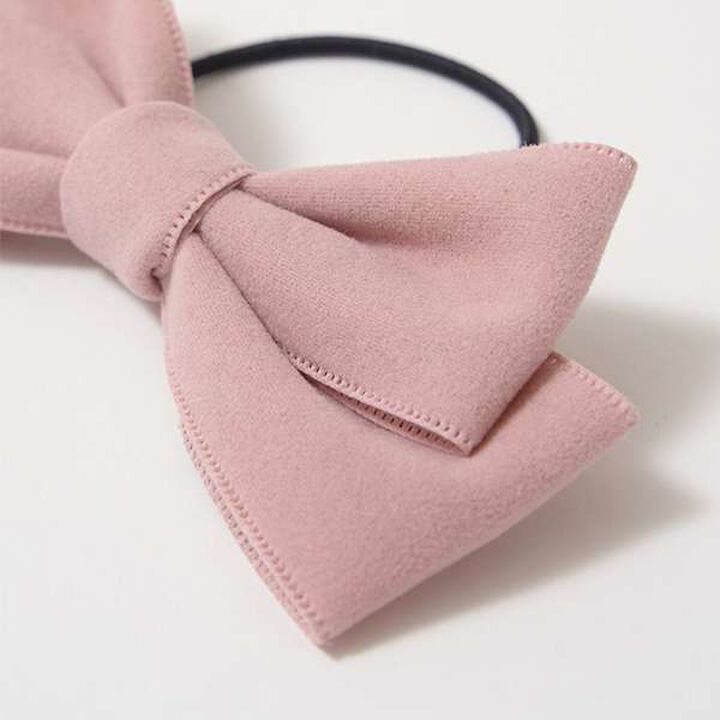 Velour Ribbon Hair Tie,Black, medium image number 9