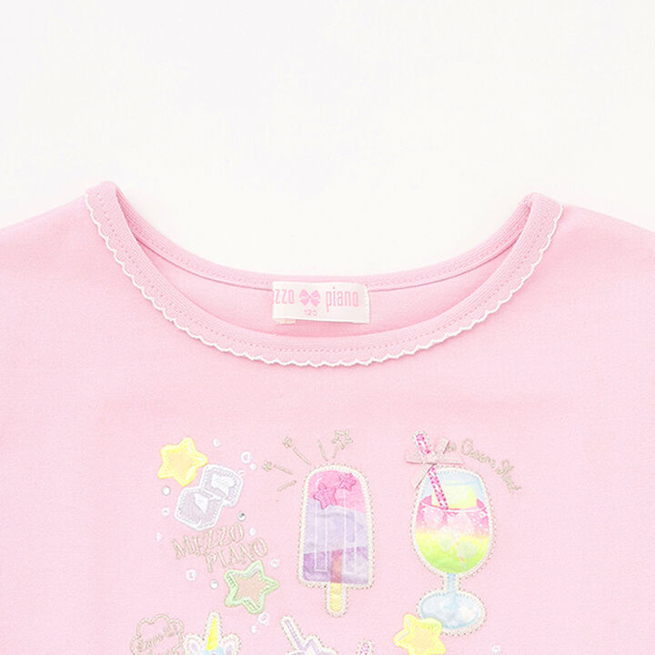 Soda Embroidery Short Sleeve T-Shirt,Off white, medium image number 2