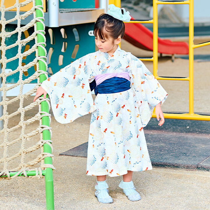 Pattern Assortment Easy-to-Wear One-Piece Yukata (2-Piece Obi Set),Deep red, medium image number 2