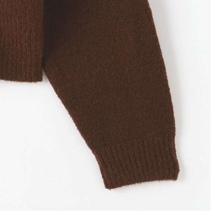 [Link] Collar Knit Cardigan,Charcoal gray, medium image number 2