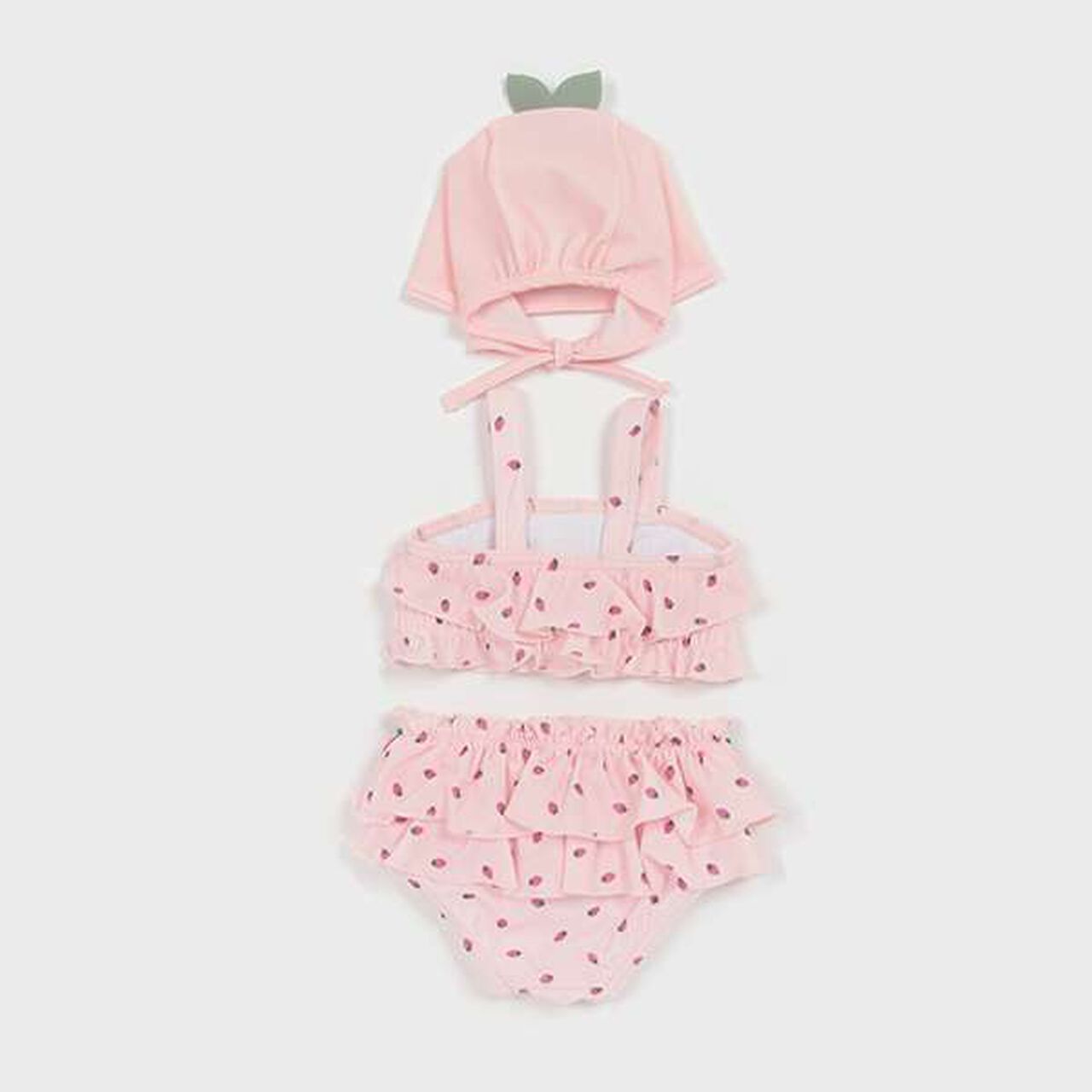 [SWIM] Fruit Pattern Bikini with Cap,Light pink, large image number 14