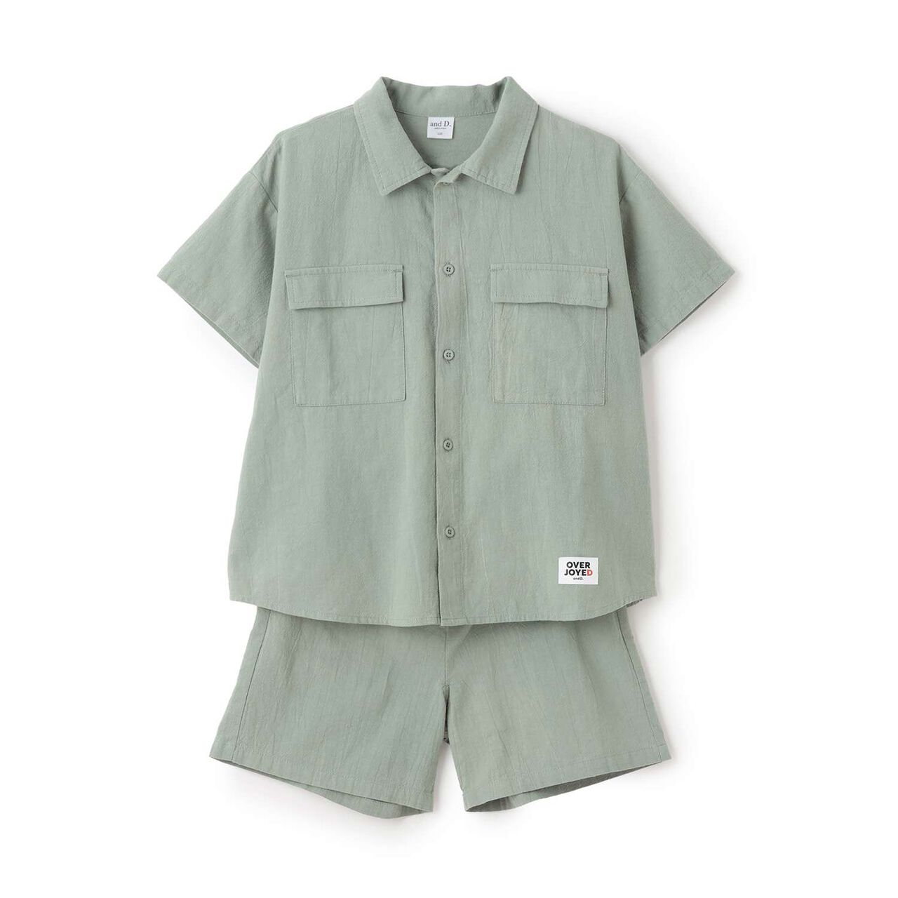 Wide Silhouette Outfit Set,Green, large image number 16
