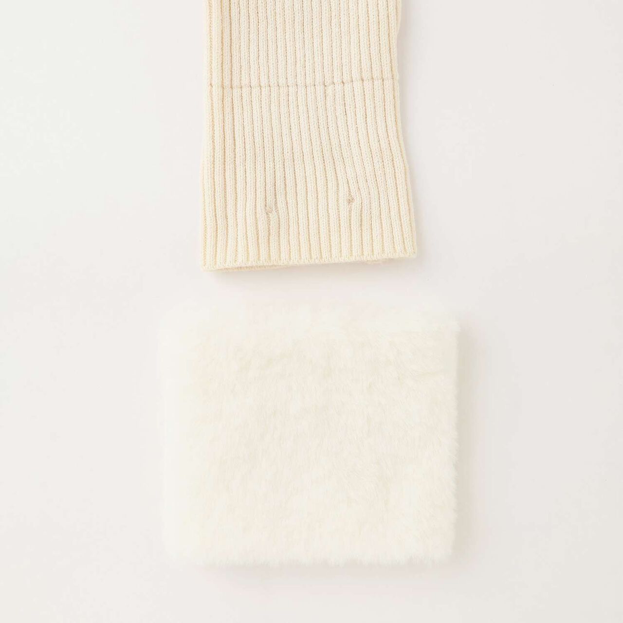 Fur Sleeve Knit Pullover,Ivory, large image number 5