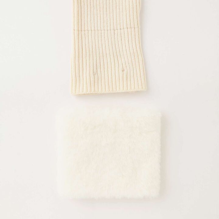 Fur Sleeve Knit Pullover,Ivory, medium image number 5