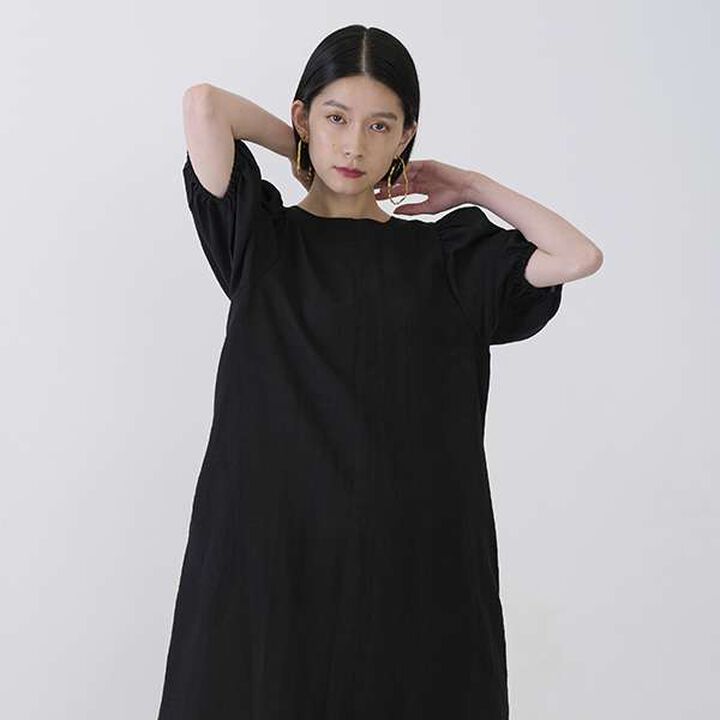 [LADIES] One-Piece Dress with Belt,Black, medium image number 1