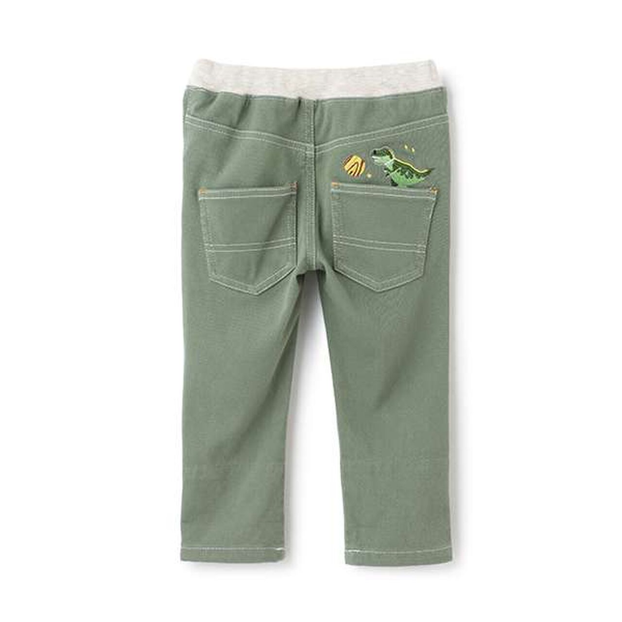 Space Dinosaur Long-Length Straight Pants,Blue, large image number 1