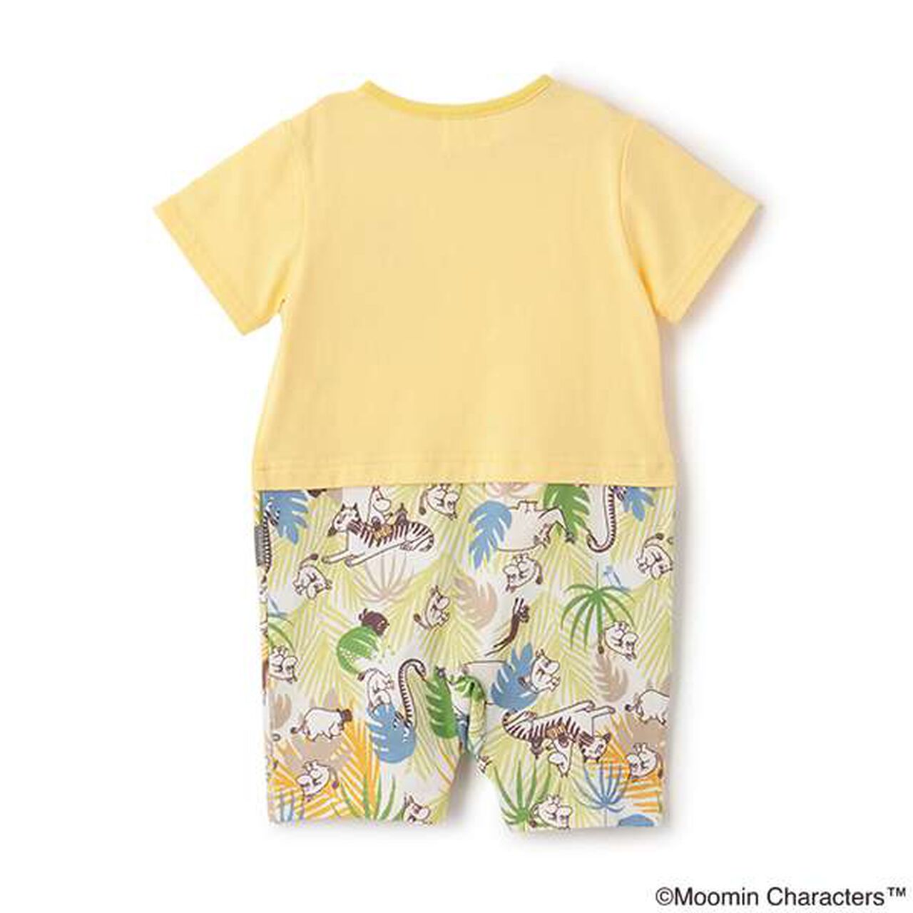MOOMIN/Jungle Pattern Short-Sleeve Coverall,Cream, large image number 1