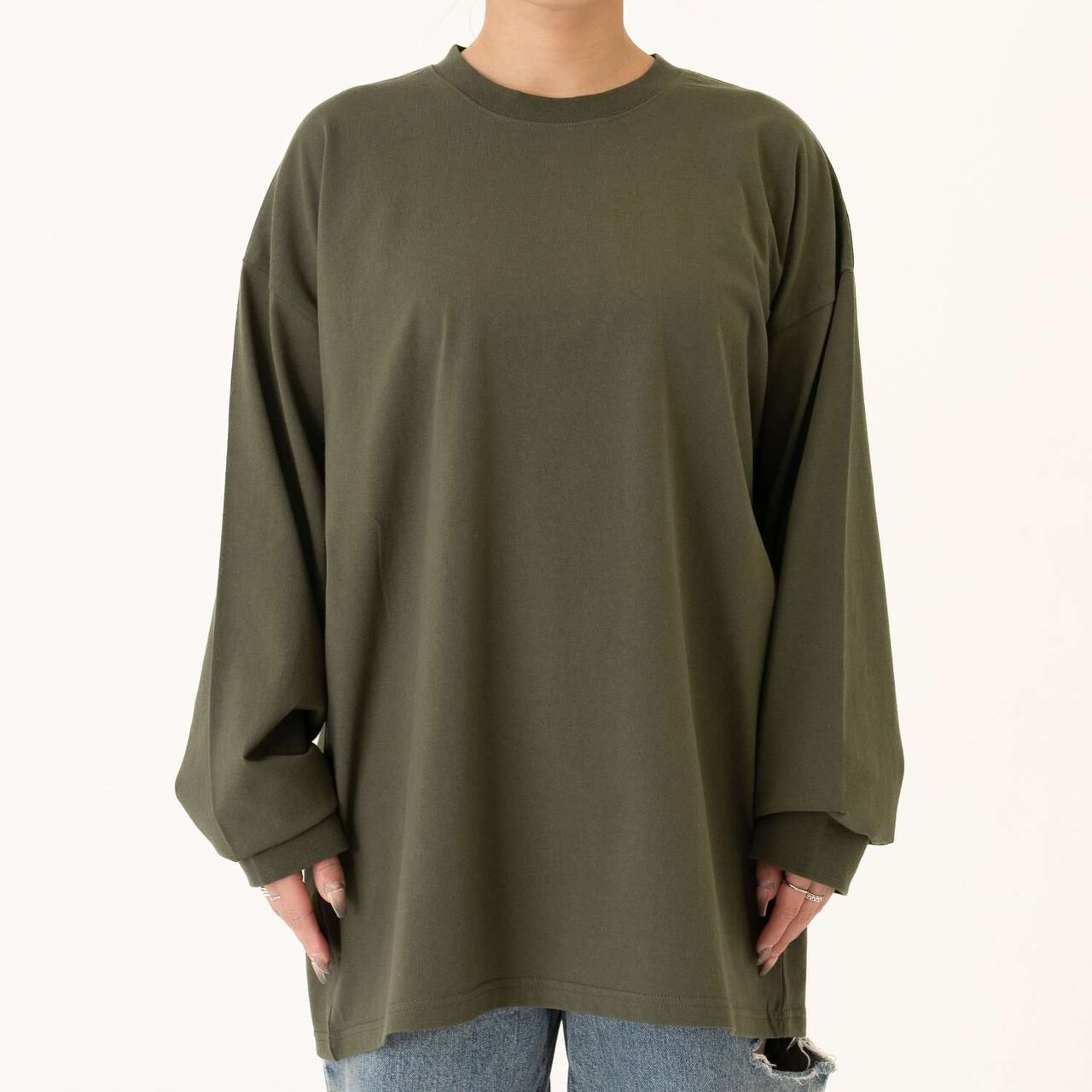 [Parent-Child Matching] [DAD] Neon Color Logo Long Sleeve T-Shirt,White, large image number 9