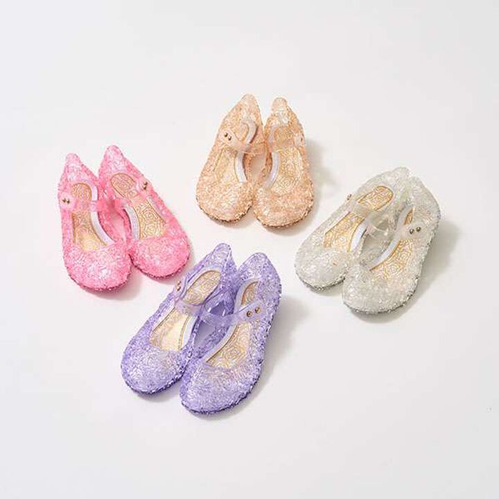 Clear Lame Rainbow One Strap Shoes,Pink, medium image number 1