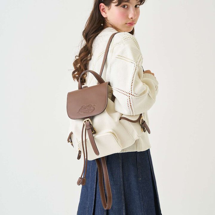 Canvas & Synthetic Leather Mini Backpack,, medium