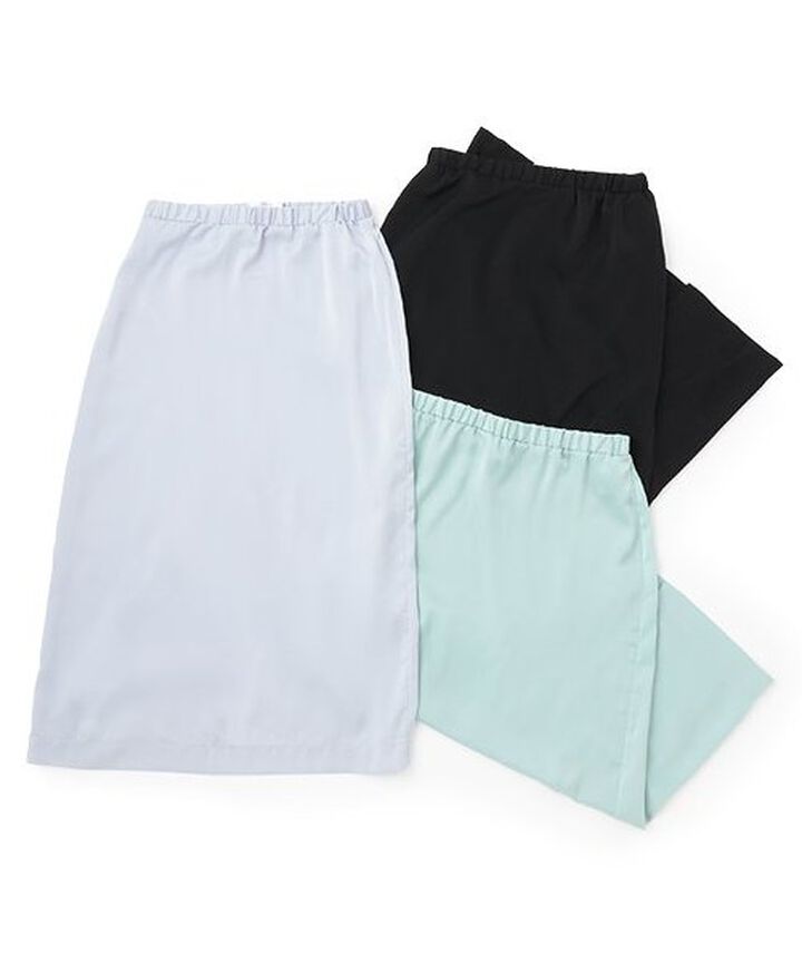 Satin Pencil Skirt,Black, medium image number 6