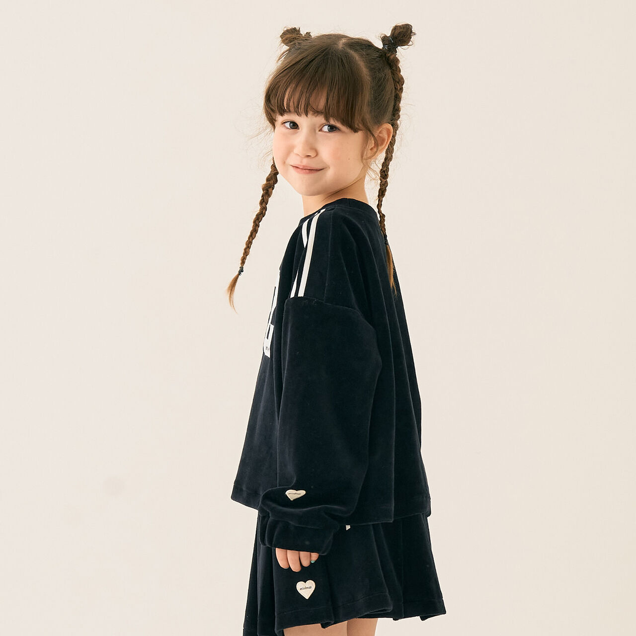 Short Velour Sweatshirt,Pink, large image number 9