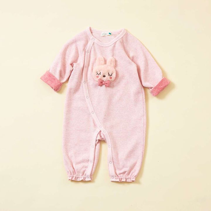 KP Boa Rabbit Motif Coverall,Light pink, medium image number 1
