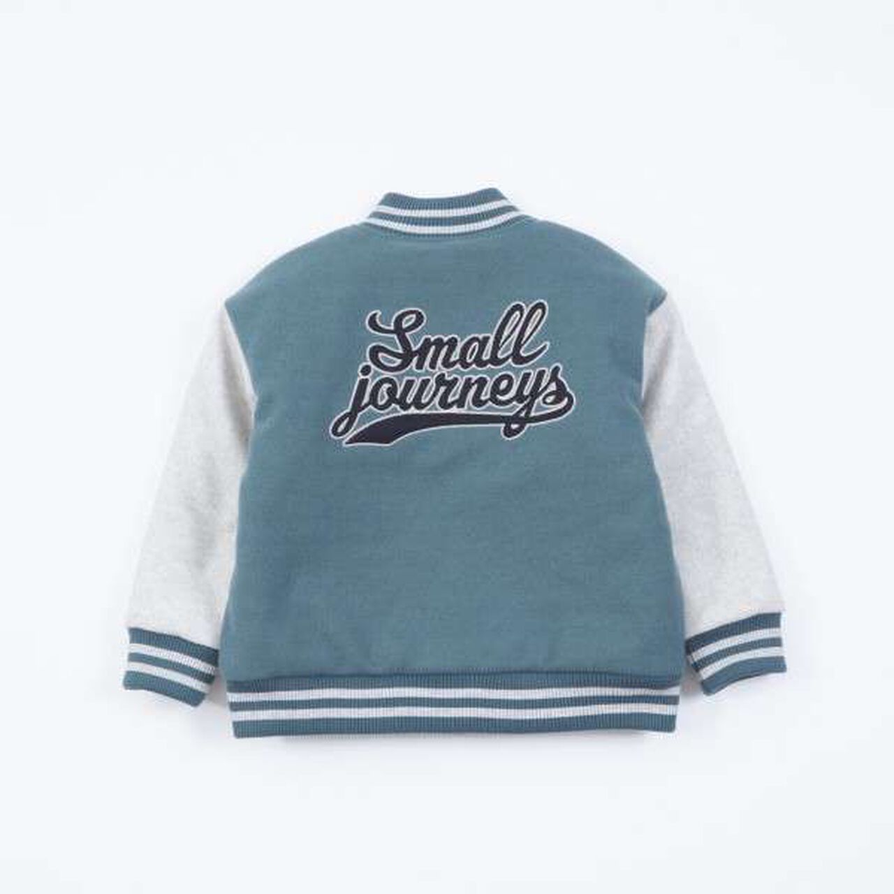 KP Boy Dinosaur Patch Stadium Jacket (90 to 130),Black, large image number 4