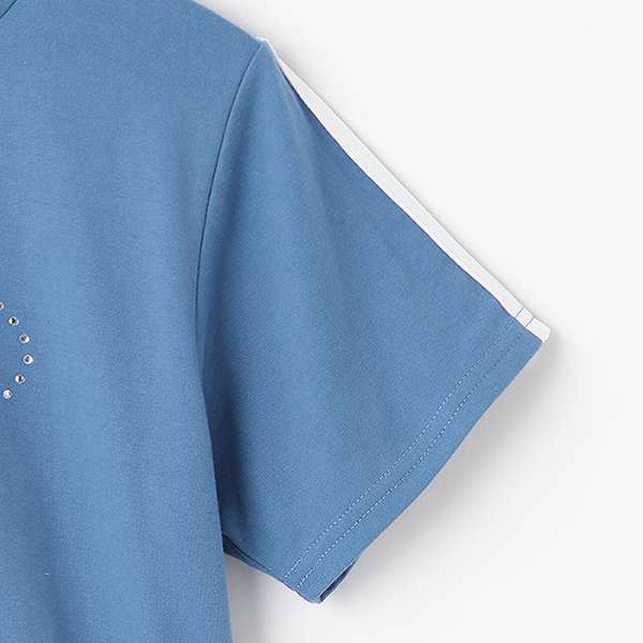 Quick-Dry Rhinestone T-Shirt,Off white, large image number 4