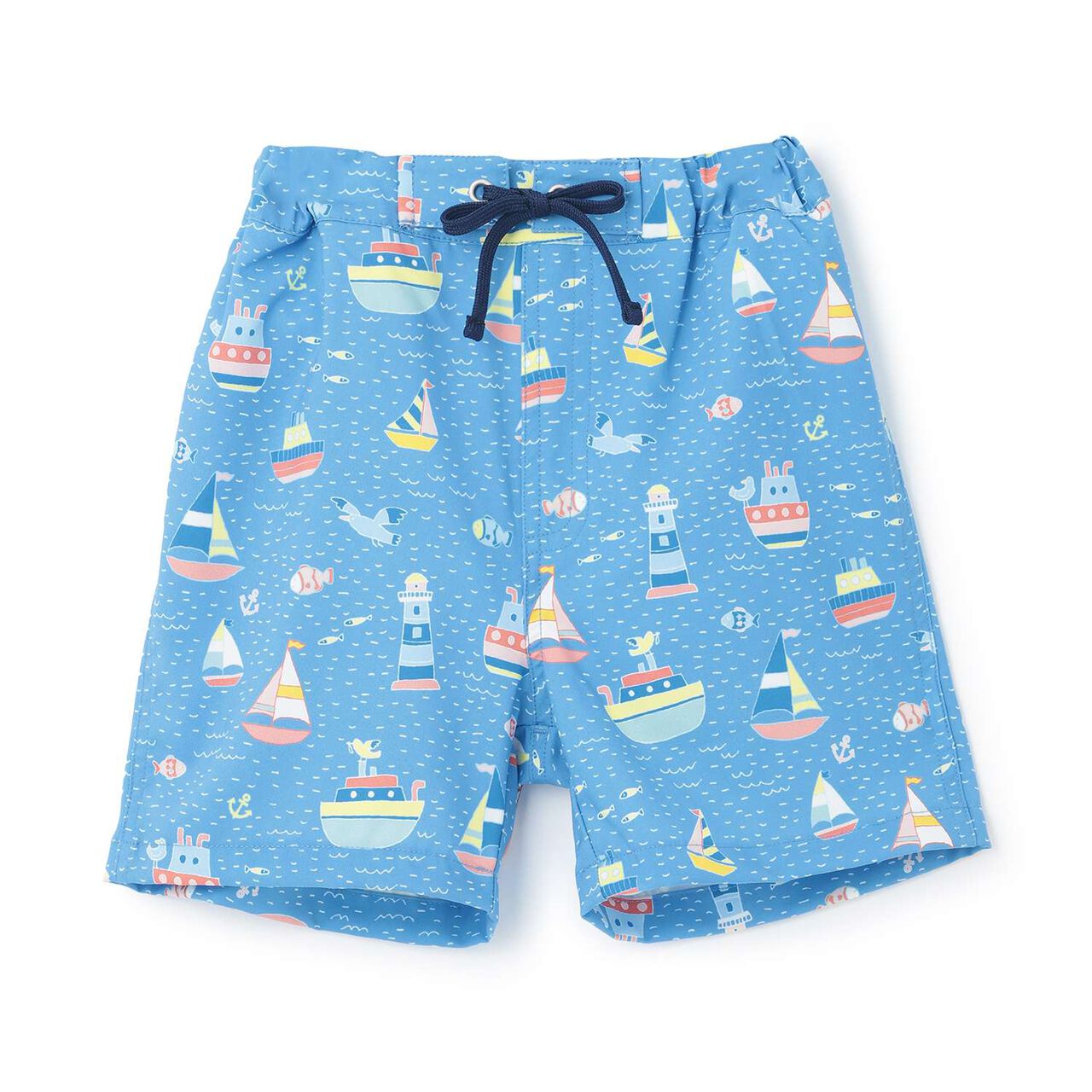 [SWIM] Marine Pattern Boys' Swim Pants [UV Protection],Blue, large image number 3
