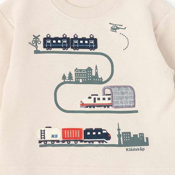 Train Appliqué Stripe Pattern Sweatshirt,Red, medium image number 3