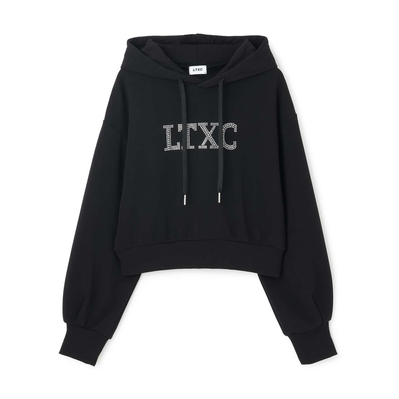 [LTXC] Shaggy Lined Black Cropped Parka,Off white, large image number 11