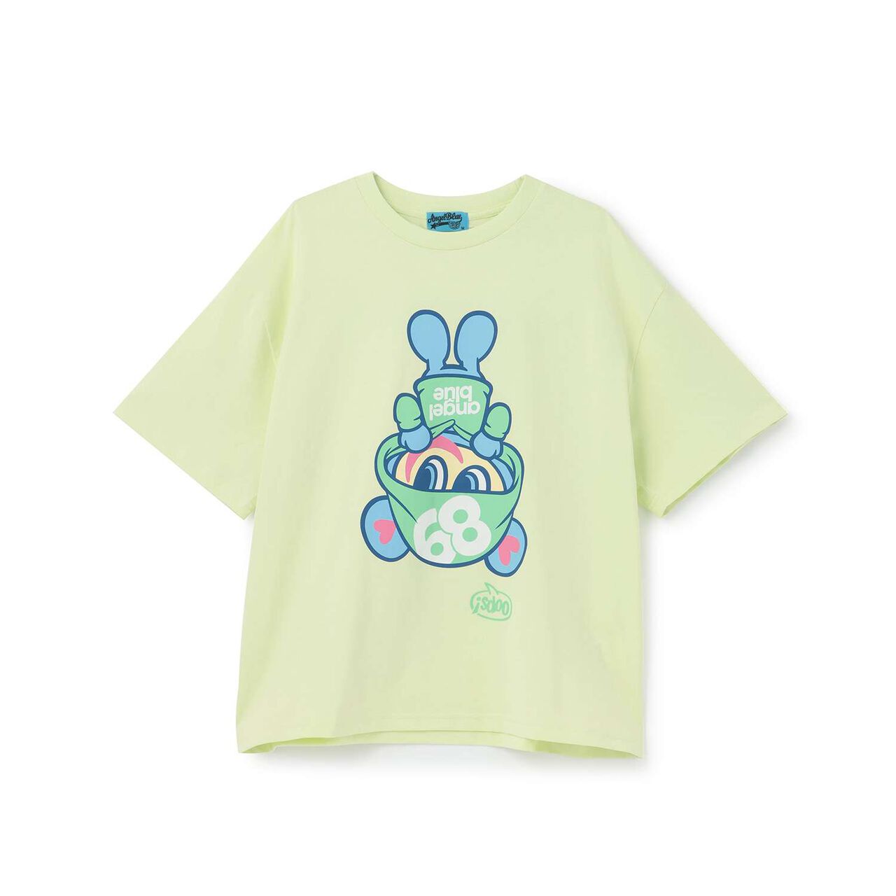 Angel Blue Upside Down Mr. Nakamura T-Shirt,Off white, large image number 7