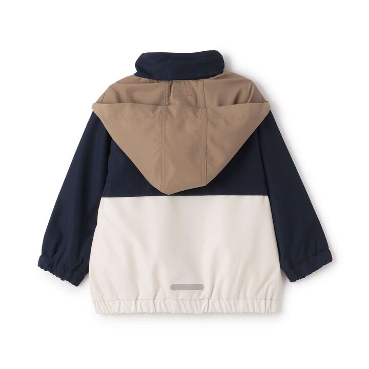 Water-Repellent Color Block Windbreaker,Navy, medium image number 11