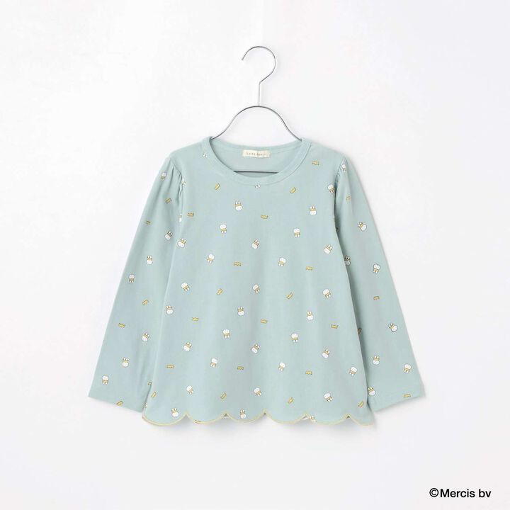 [Miffy] All-Over Pattern Scalloped Hem A-Line T-Shirt,Lavender, medium image number 3