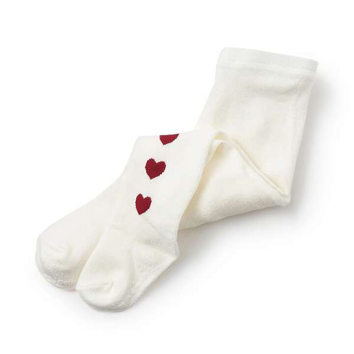Heart Tights,Ivory, medium image number 0