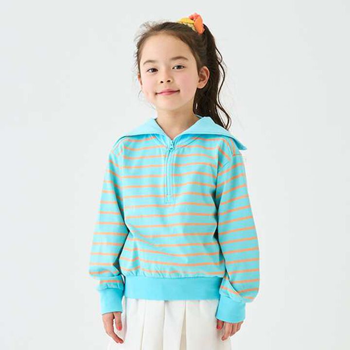 Sailor Collar Pullover,Turquoise, medium image number 0