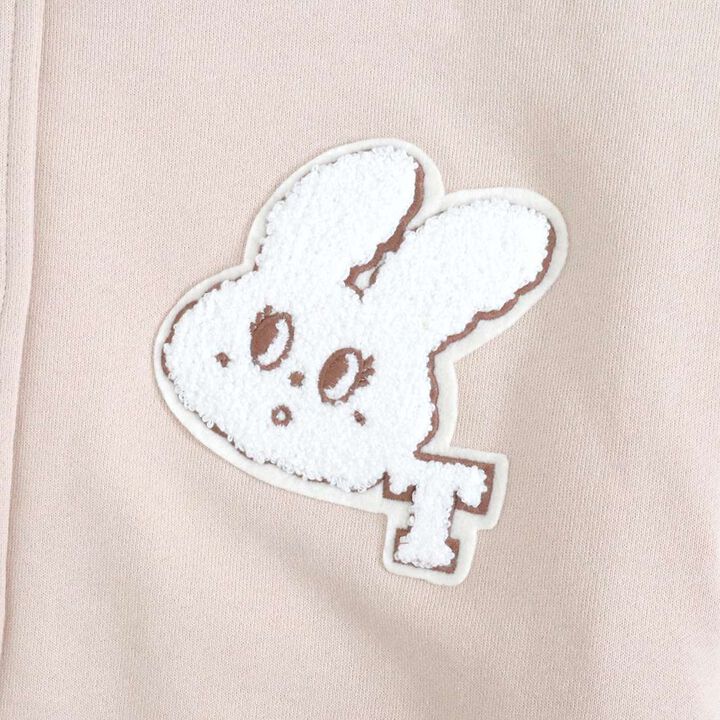 Troislapins Rabbit Patch Varsity Jacket (140-160),Beige, medium image number 8