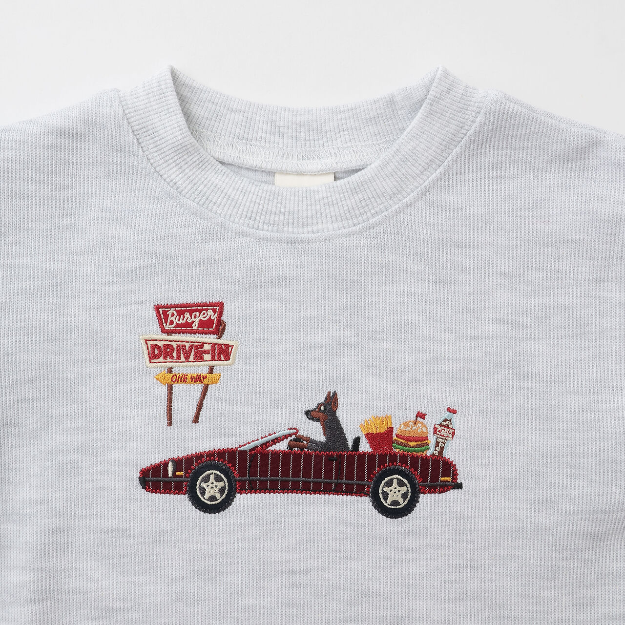 Drive Appliqu&eacute; Double-Face Long-Sleeve T-Shirt,Smoke white, large image number 2