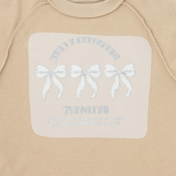 Ribbon Sweatshirt,Black, medium image number 4