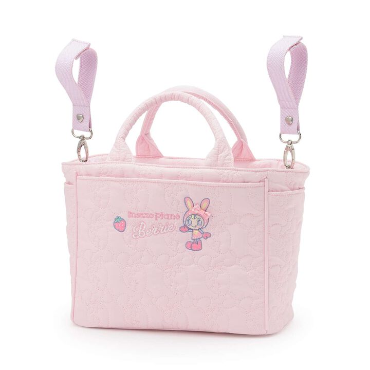 [Baby Berie-chan] Strawberry Quilted 2WAY Tote Bag,Light pink, medium image number 4