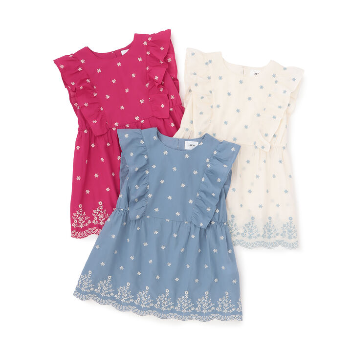 [Parent-Child Matching] Indian Cotton Embroidered Tunic,Pearl white, medium image number 6