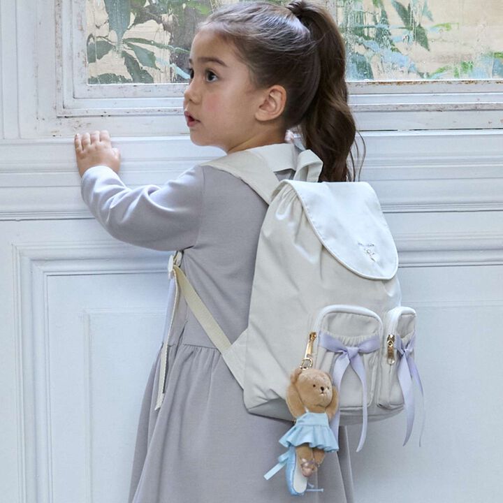 Pocket Ribbon Backpack,Ivory, medium image number 2