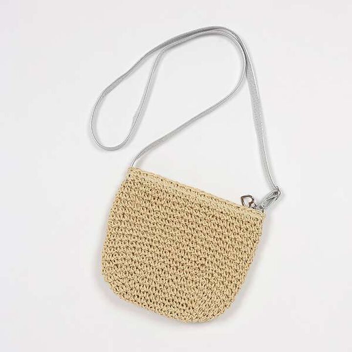 Woven-Style Pouch Bag,Light beige, medium image number 1